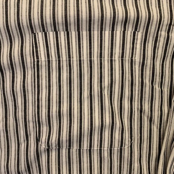 Beverly Hills Polo Club Women's Button Up Shirt Plus Size 2X Gray Striped GUC - Picture 4 of 10